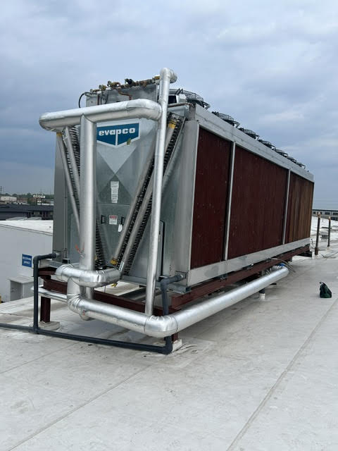 Evapco glycol cooler unit installed on a rooftop