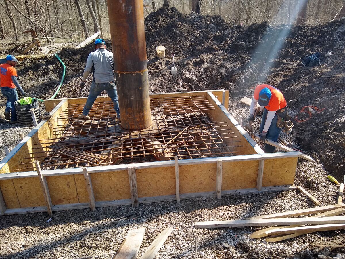 Structural steel platform fabricated and installed by Pyramid Design & Construction